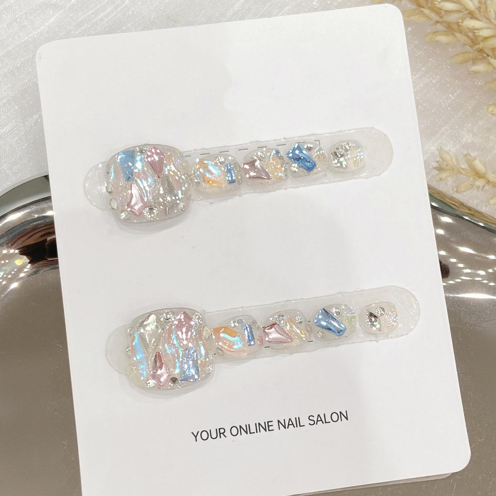 Resin Craft Material - Handmade Press On Nails Transparent Sequins