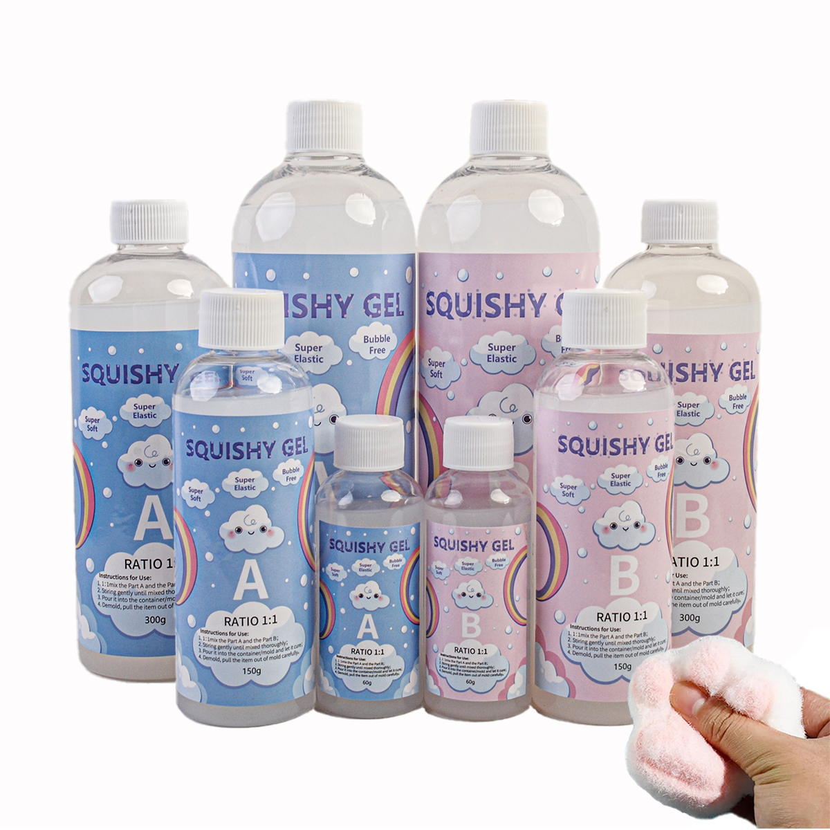 Resin Pigment Set - Squishy Gel Soft Liquid Resin Glue
