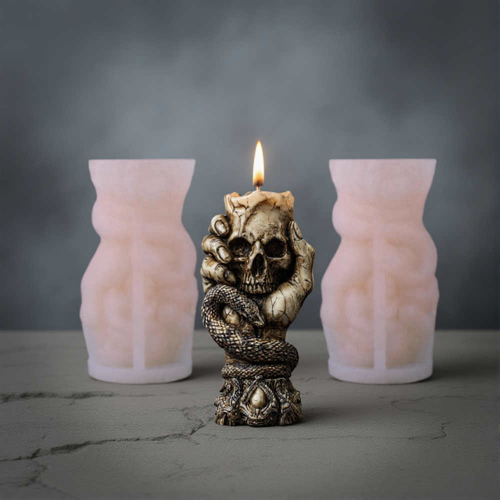 Resin Craft Workshop - Halloween Skull Aroma Candle Silicone Mould