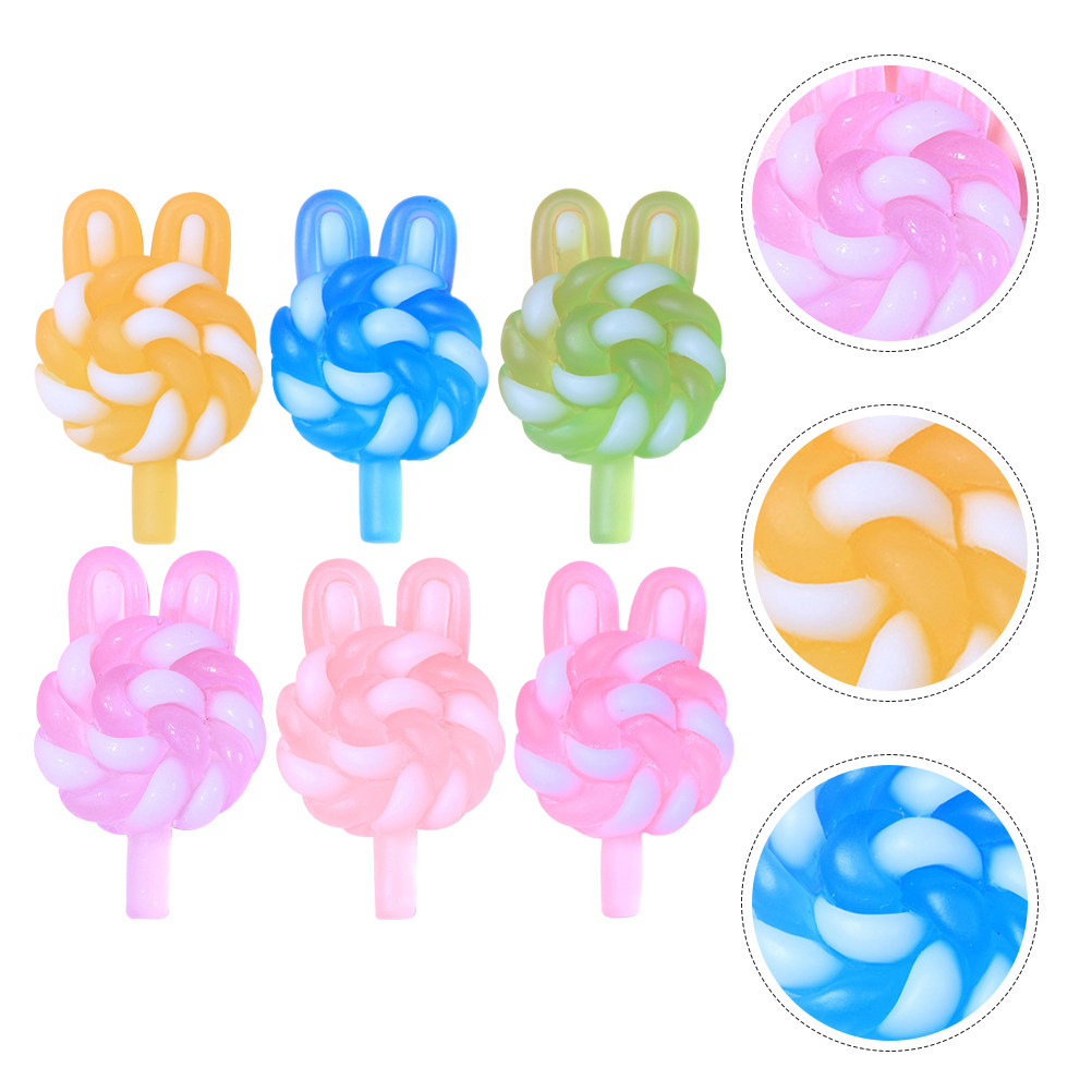 24Pcs Cute Cartoon Lollipop Ch - Resin Crafts ulasan dan harga