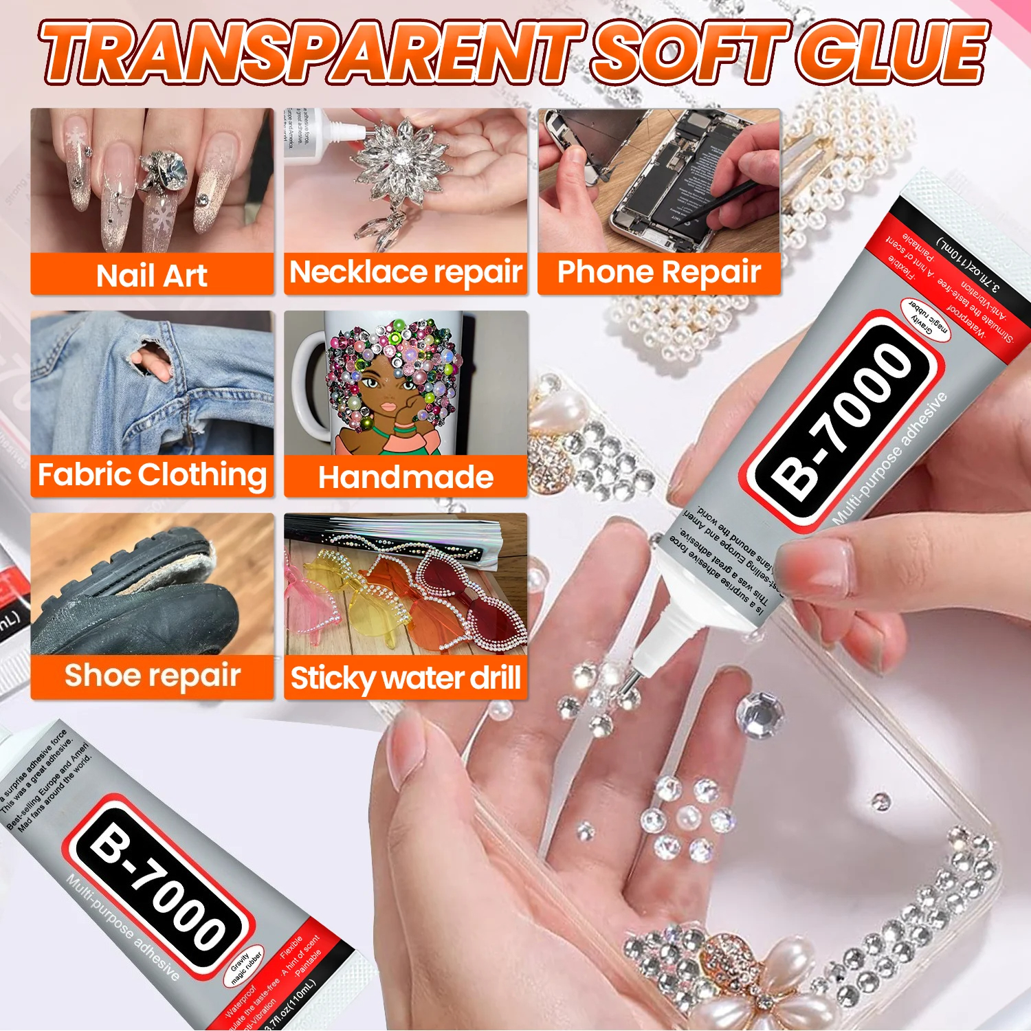1-10Pcs B-7000 Super Glue Lool - Resin Crafts ulasan dan harga