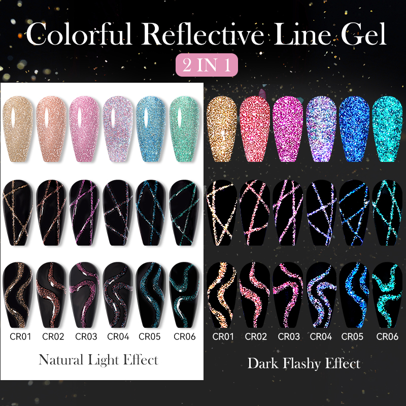 LILYCUTE 6Pcs/Set 5ml Reflecti - Resin Glitter Pack ulasan dan harga