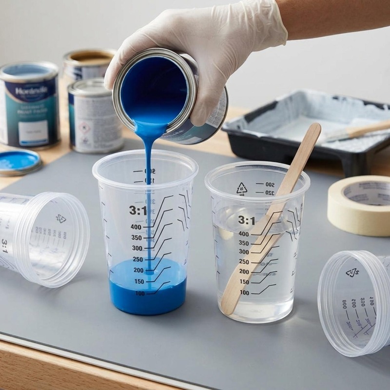 Transparent Plastic Measuring  - Mixing Cup Silicone ulasan dan harga