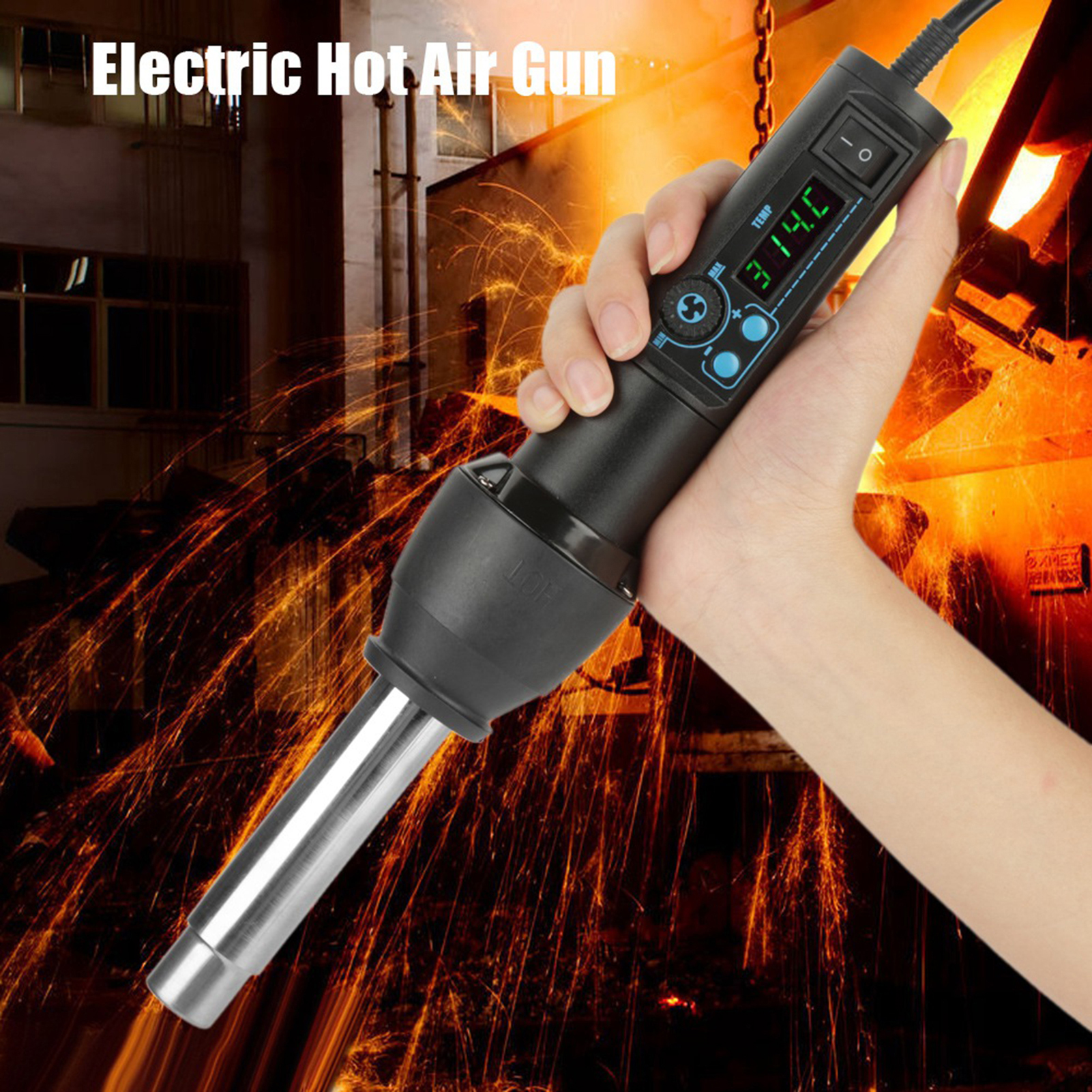 8858‑I / 650W LED Digital Disp - Heat Gun Small ulasan dan harga