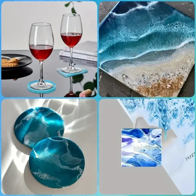 5Pcs/Set DlY Epoxy Resin Cup C - Serving Tray Mold ulasan dan harga
