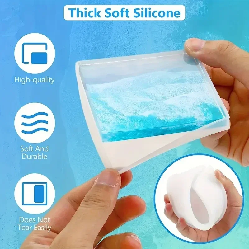 5Pcs/Set DlY Epoxy Resin Cup C - Serving Tray Mold ulasan dan harga
