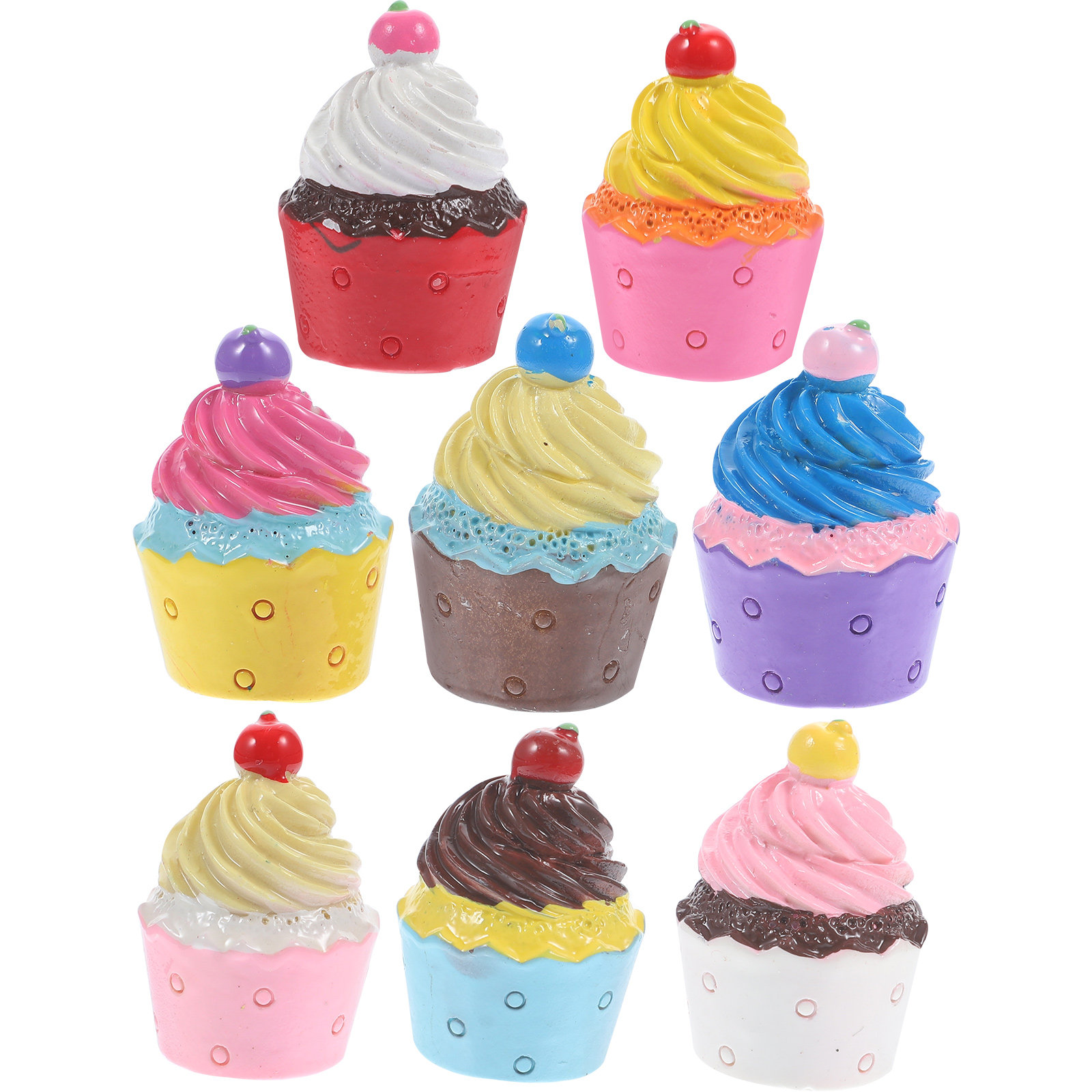 8Pcs Resin Simulated Cupcake D - Resin Crafts ulasan dan harga