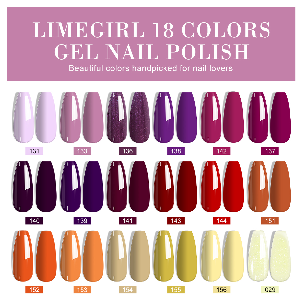 LIMEGIRL 18 PCS Gel Nail Polis - Resin Glitter Pack ulasan dan harga