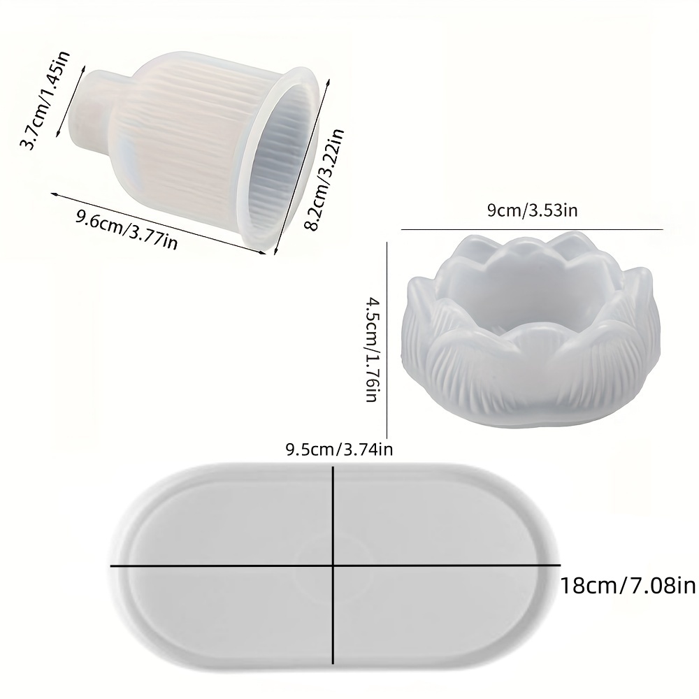 3pcs Silicone Mold Vases, Oval - Serving Tray Mold ulasan dan harga