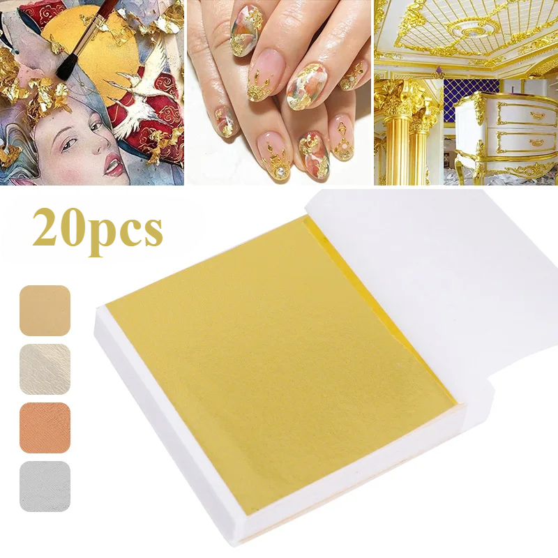 20 Pcs Gold Leaf Sheets: Versa - Gold Foil Flakes ulasan dan harga