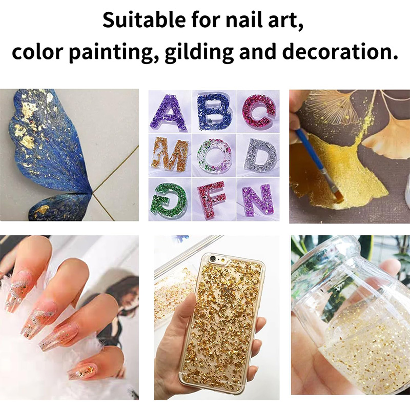 20 Pcs Gold Leaf Sheets: Versa - Gold Foil Flakes ulasan dan harga