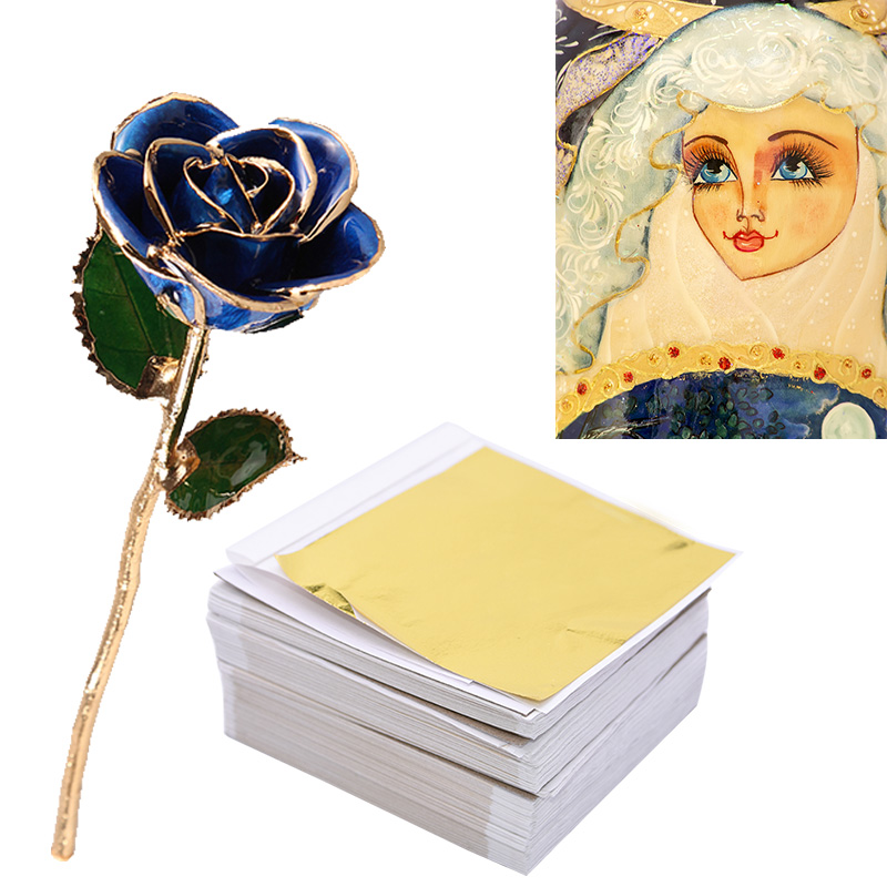 100pcs Imitation Gold Sliver L - Gold Foil Flakes ulasan dan harga