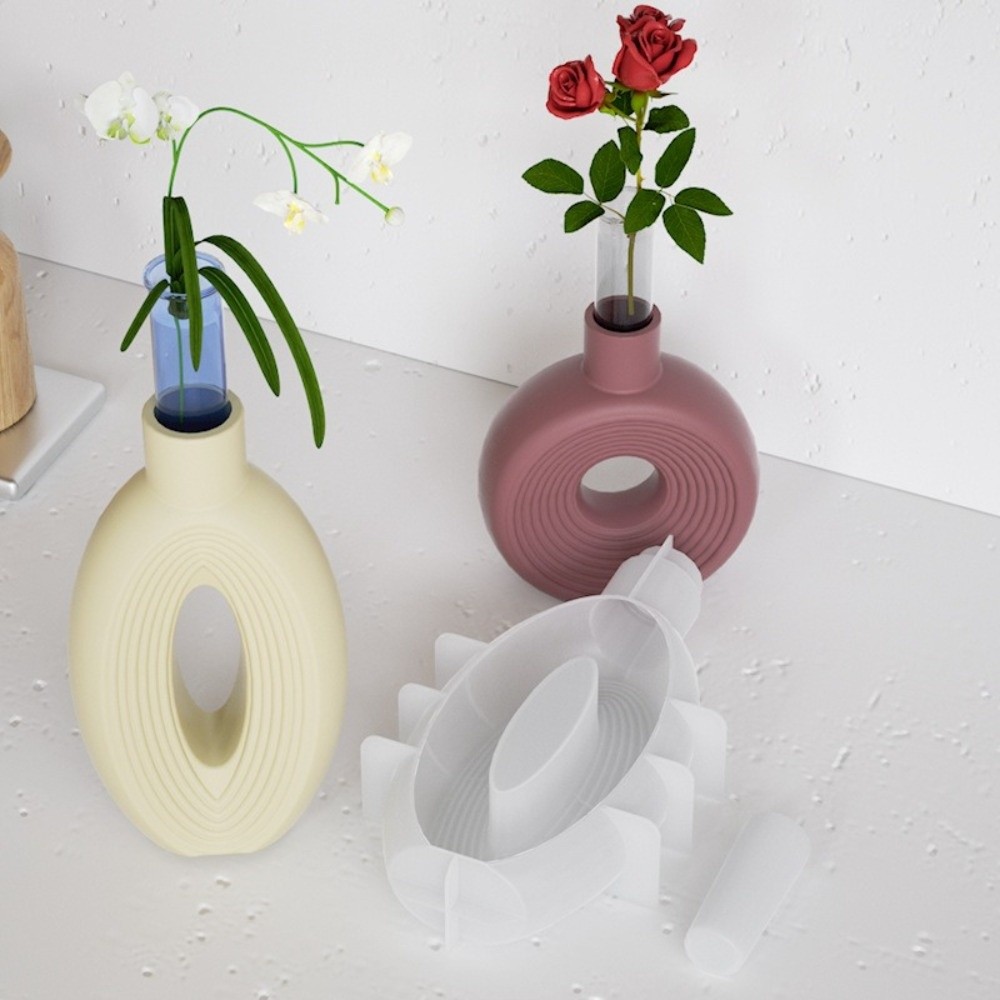 Oval Stripe Silicone Vase Mold - Resin Craft Workshop ulasan dan harga