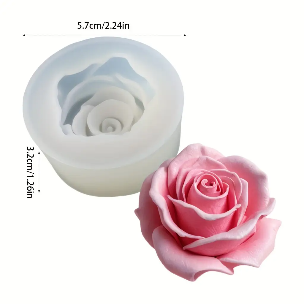 1 Rose Silicone Candle Mold -  - Flower Preservation Resin ulasan dan harga