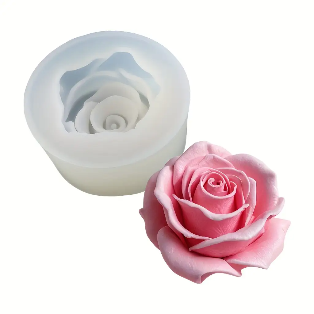 1 Rose Silicone Candle Mold -  - Flower Preservation Resin ulasan dan harga