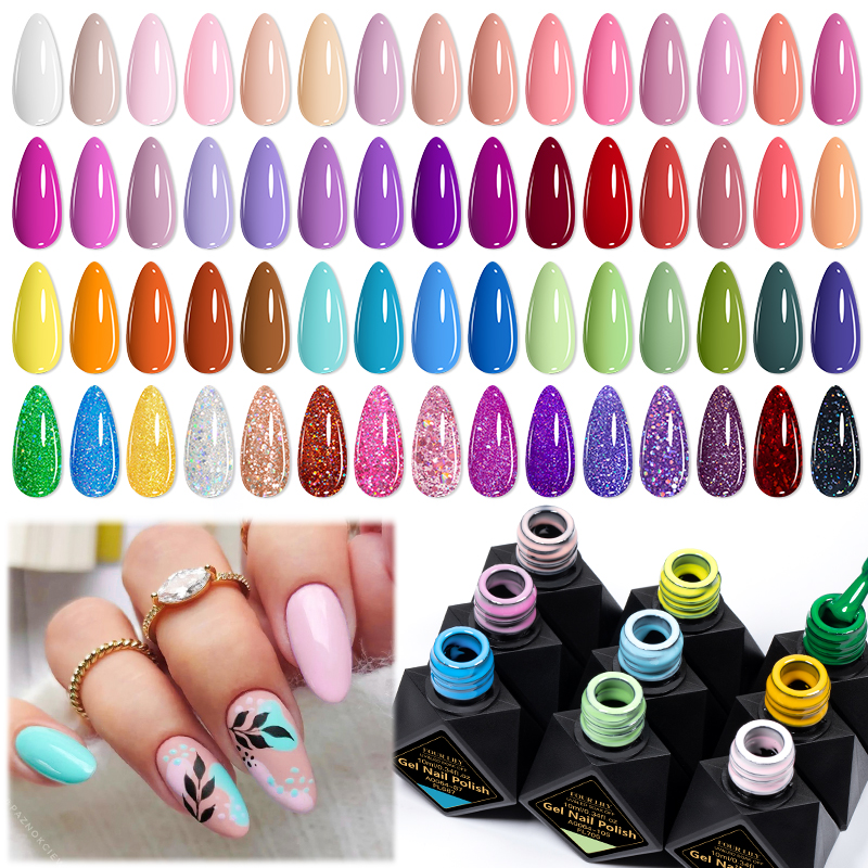 6Pcs/Set 10ML Gel Nail Polish  - Resin Glitter Pack ulasan dan harga