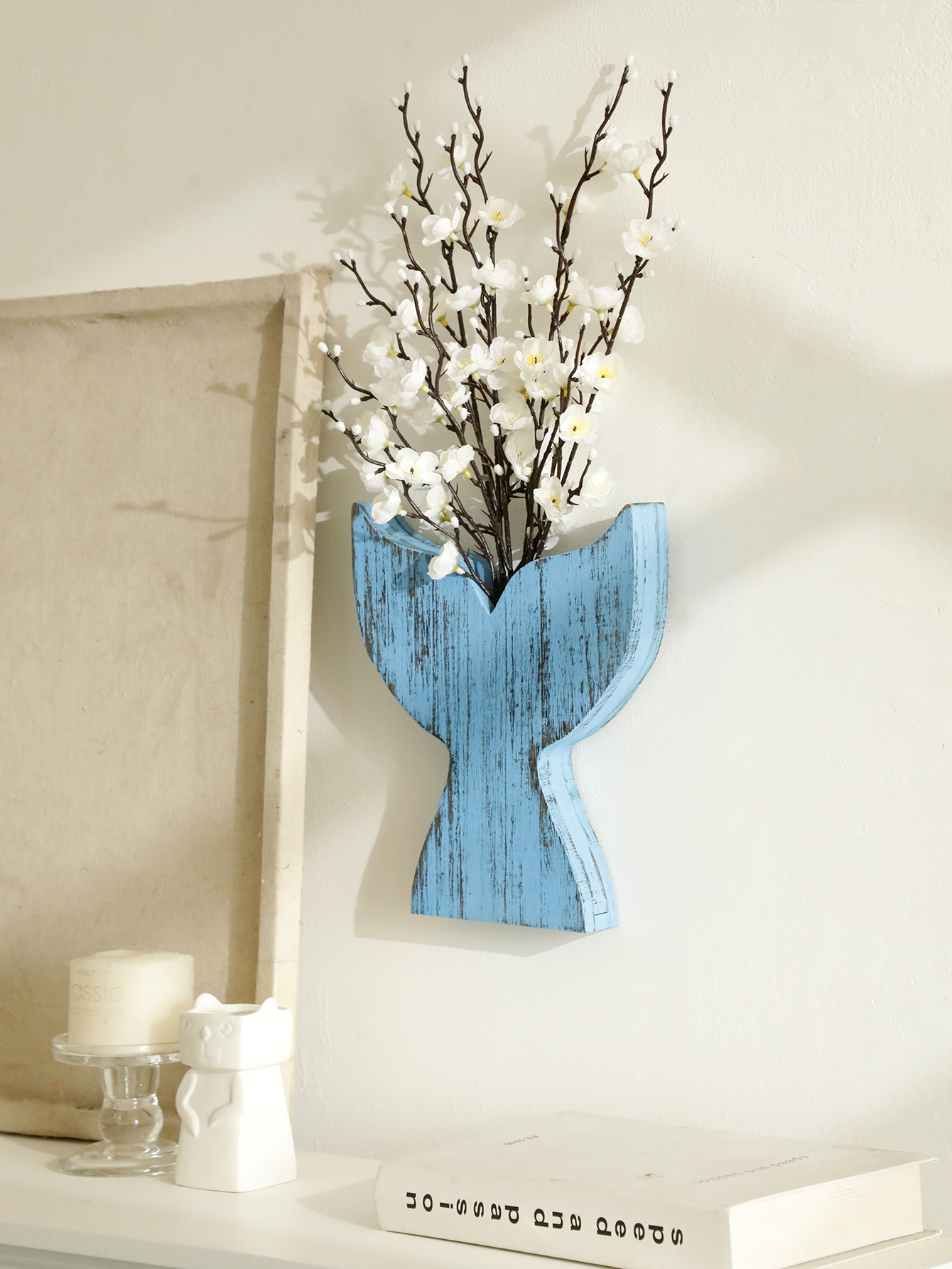 Nautical Wooden Vase Whale Tai - Dried Flower Bulk ulasan dan harga