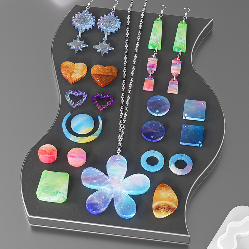 Irregular Geometric Love Heart - Flower Preservation Resin ulasan dan harga