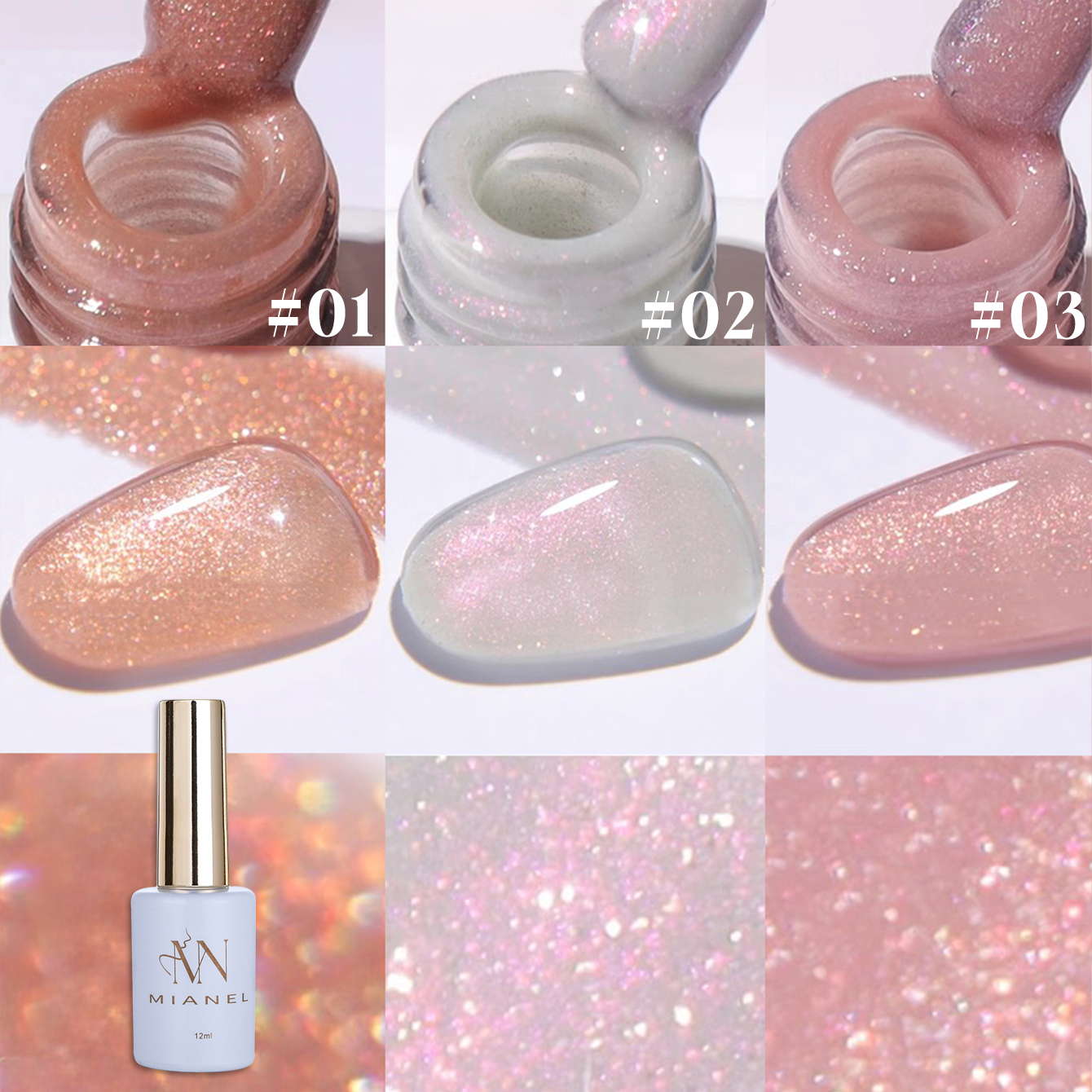 MIANEL 12ML 1PCS Fugitive Whit - Resin Glitter Pack ulasan dan harga