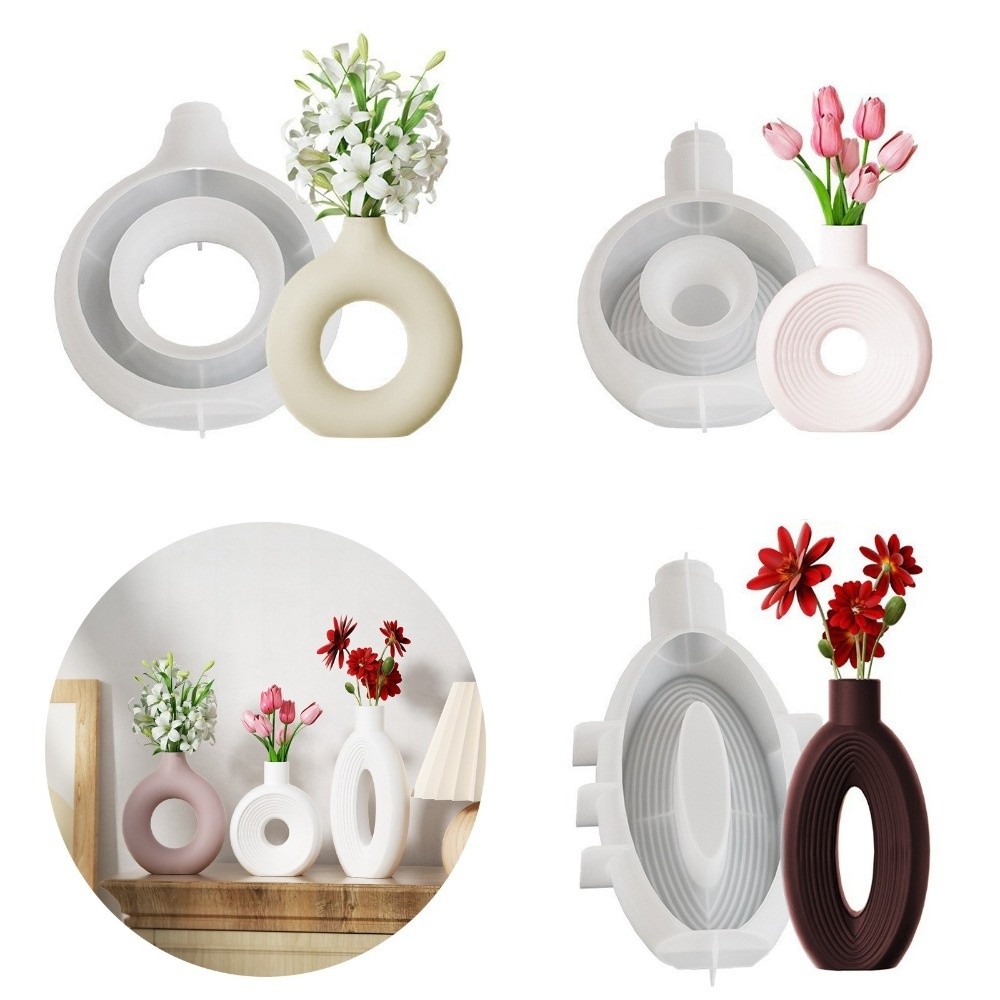 Oval Stripe Silicone Vase Mold - Resin Craft Workshop ulasan dan harga