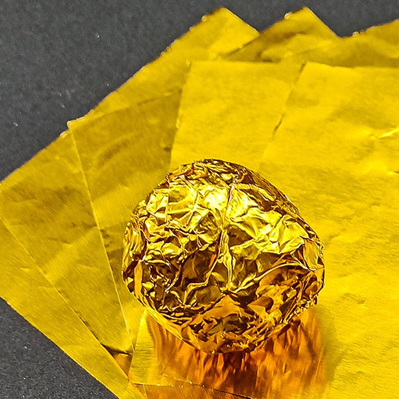 100pcs 20cm Gold Aluminium Foi - Gold Foil Flakes ulasan dan harga