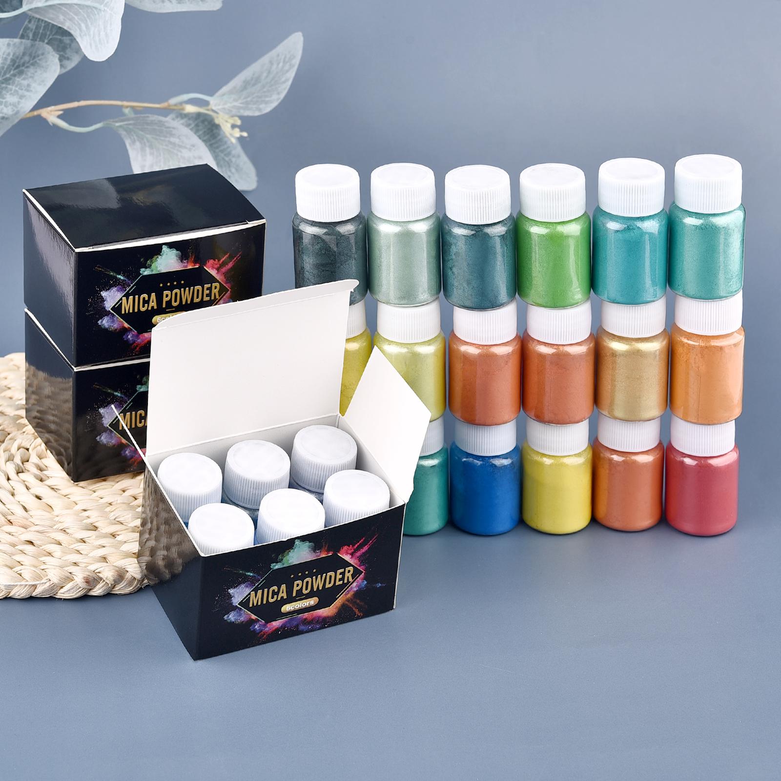 6 Colors/Set Pearl Powder Pigm - Resin Glitter Pack ulasan dan harga