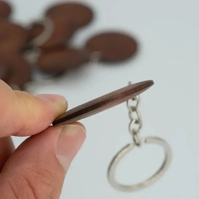 10Pcs Wooden Keychains Vintage - Wood Ring Blank ulasan dan harga