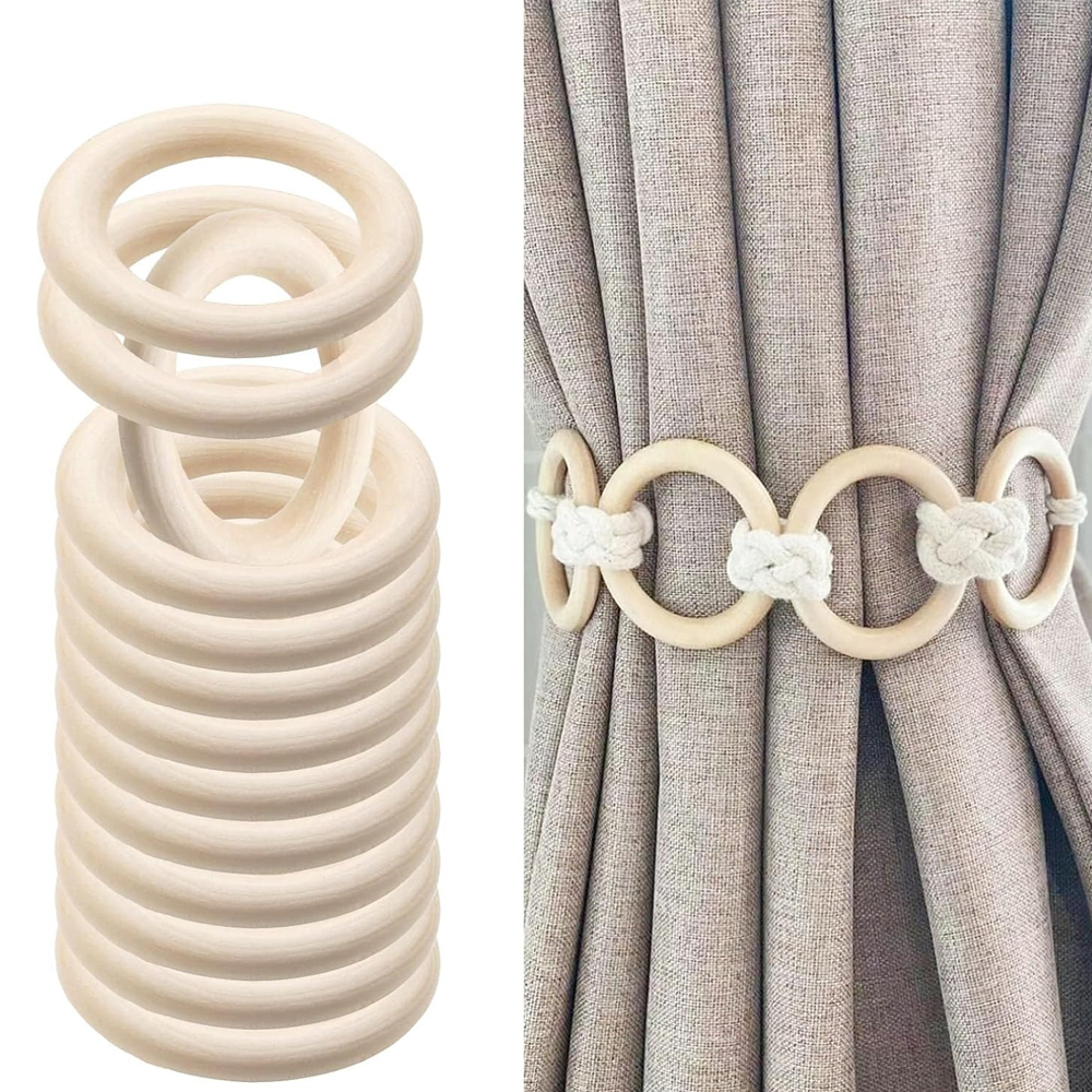 20PCS Wooden Rings for Craft 5 - Wood Ring Blank ulasan dan harga