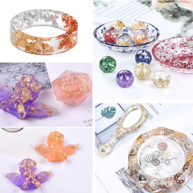 3Box Gold Leaf Flakes Foil Pap - Gold Foil Flakes ulasan dan harga