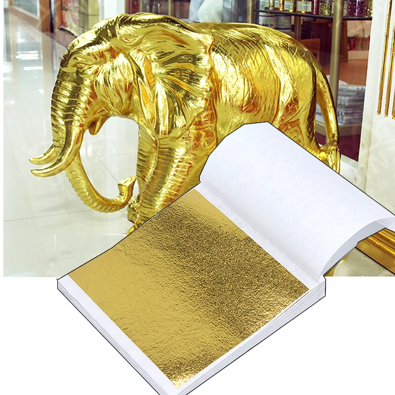 Aomily 9x9cm 100 Sheets Practi - Gold Foil Flakes ulasan dan harga
