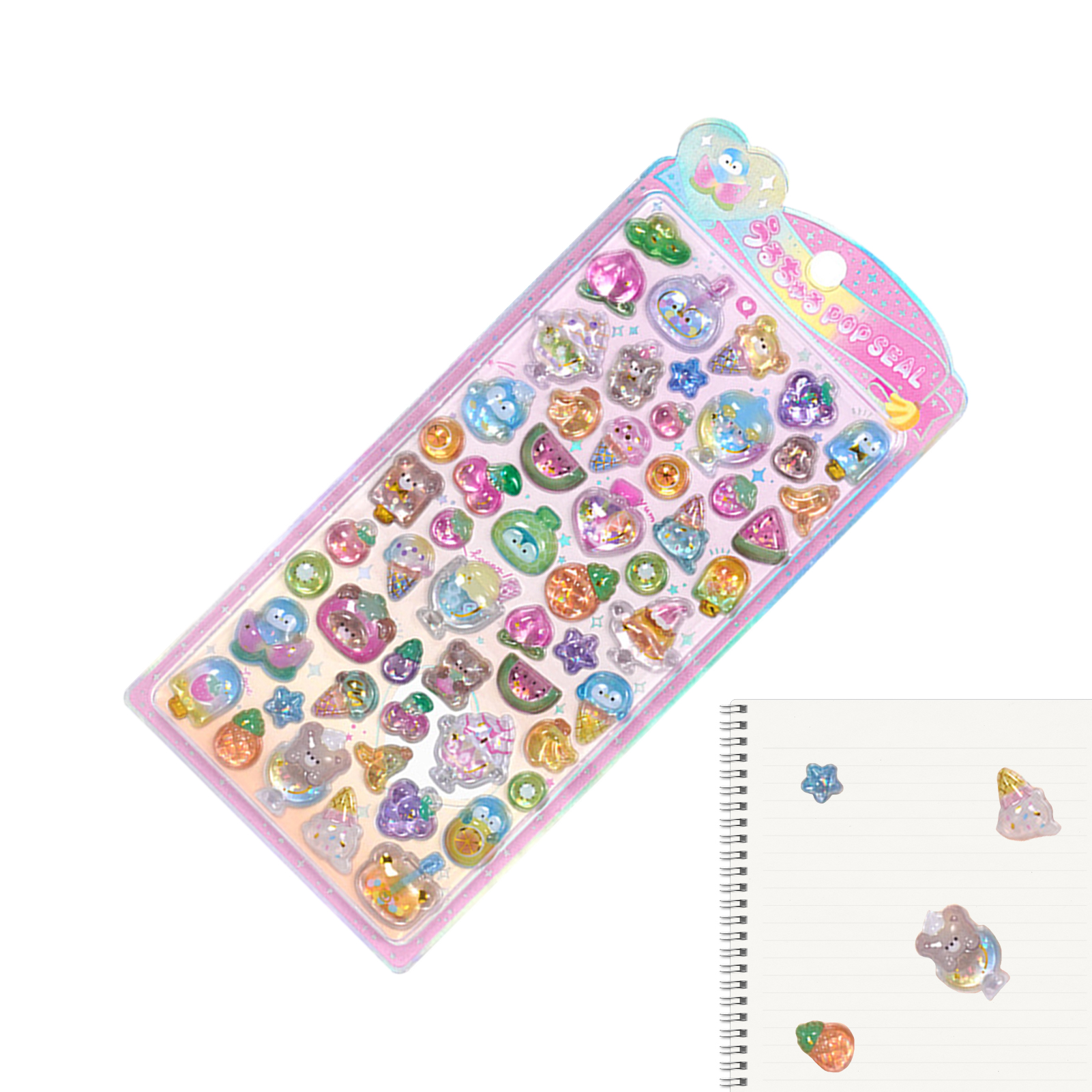 Cute Animal Sticker Pack 3D Sp - Resin Glitter Pack ulasan dan harga