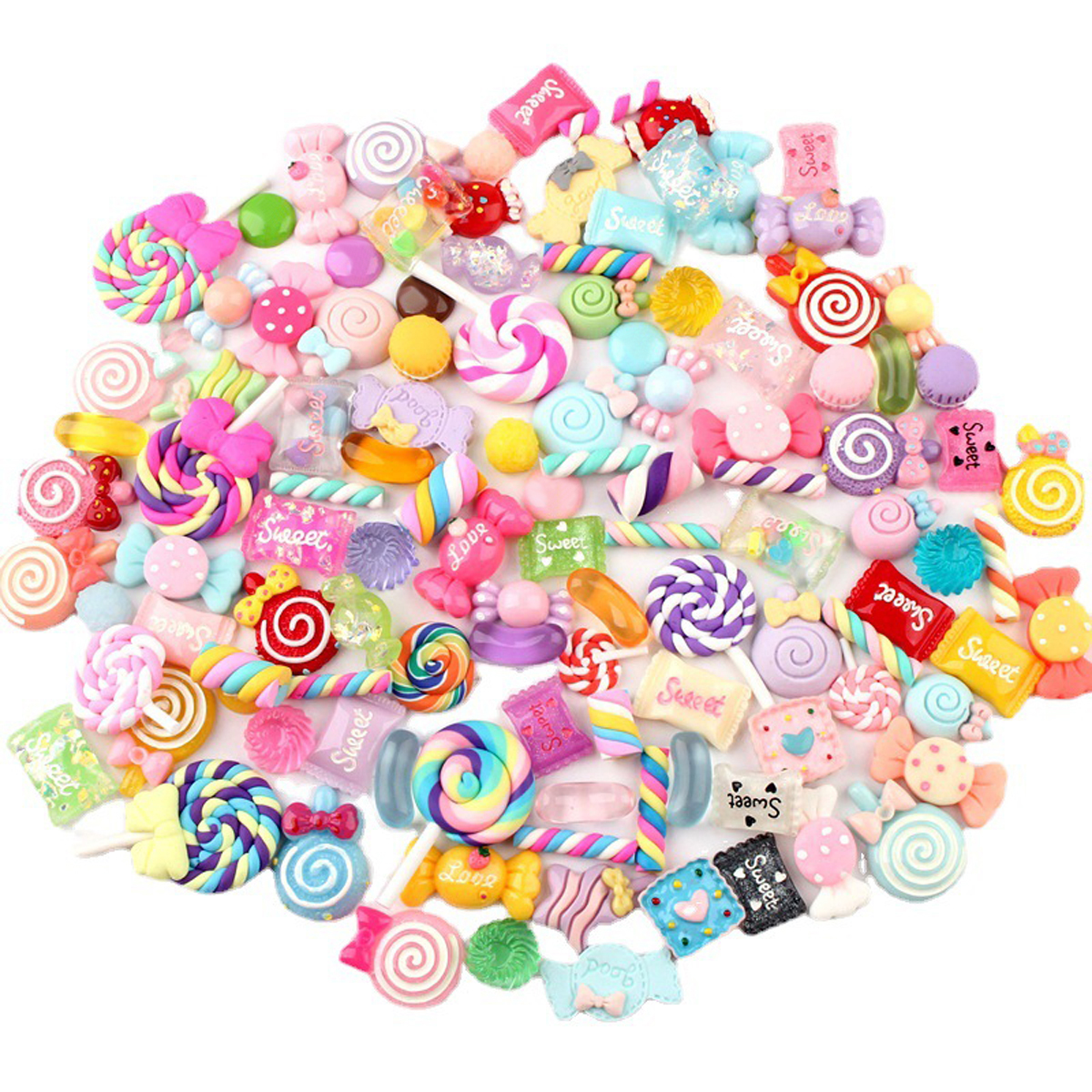 30pcs Random Candy Slime Charm - Resin Craft Kit ulasan dan harga
