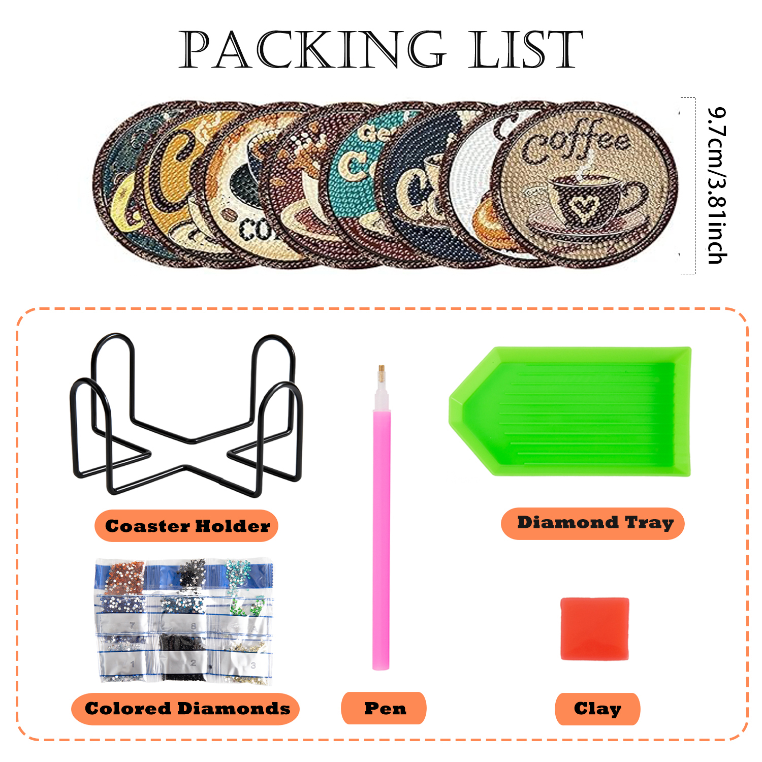 8 pieces/set of diamond painte - Resin Craft Kit ulasan dan harga