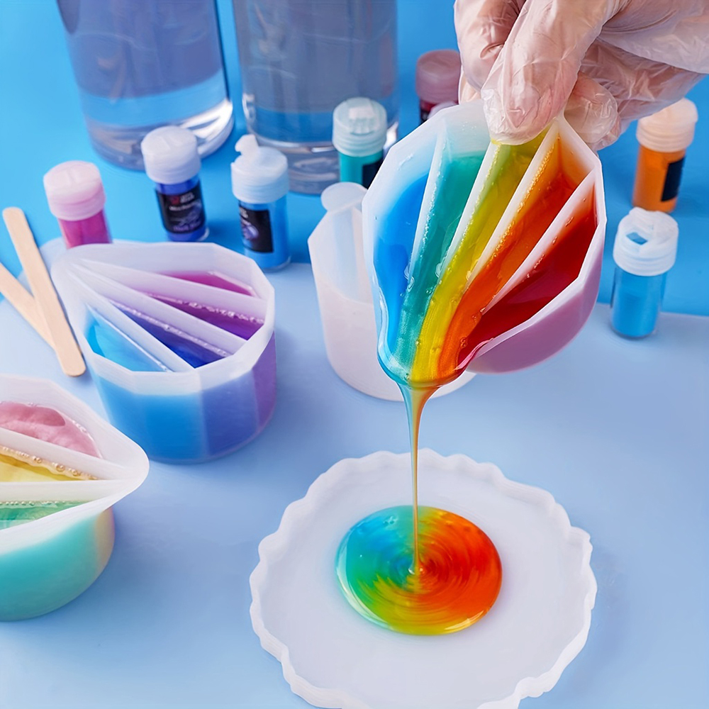 2/3/4/5 Grids Silicone Split C - Mixing Cup Silicone ulasan dan harga