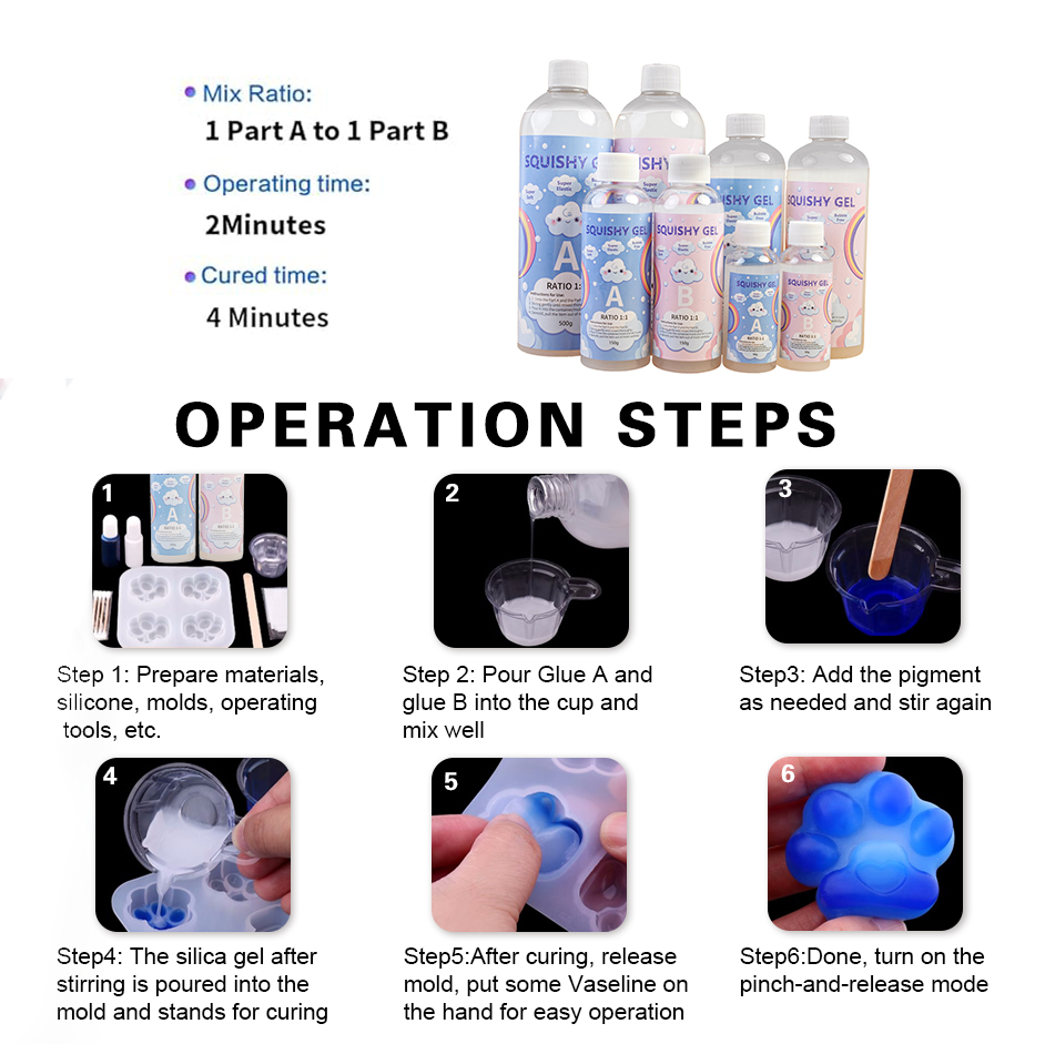 Squishy Gel Soft Liquid Resin  - Resin Pigment Set ulasan dan harga