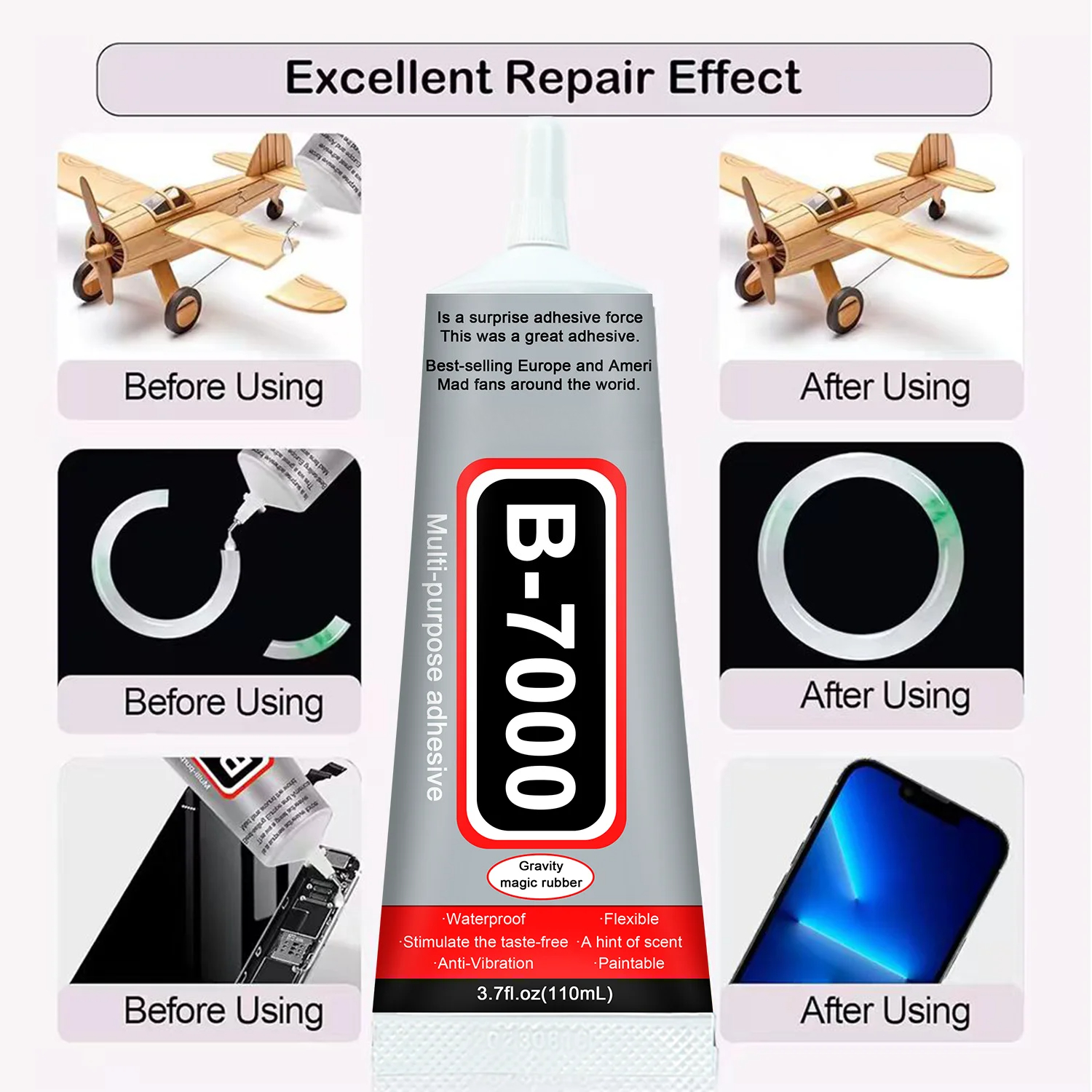 Super Glue B-7000 Loolifl 1-10 - Resin Crafts ulasan dan harga