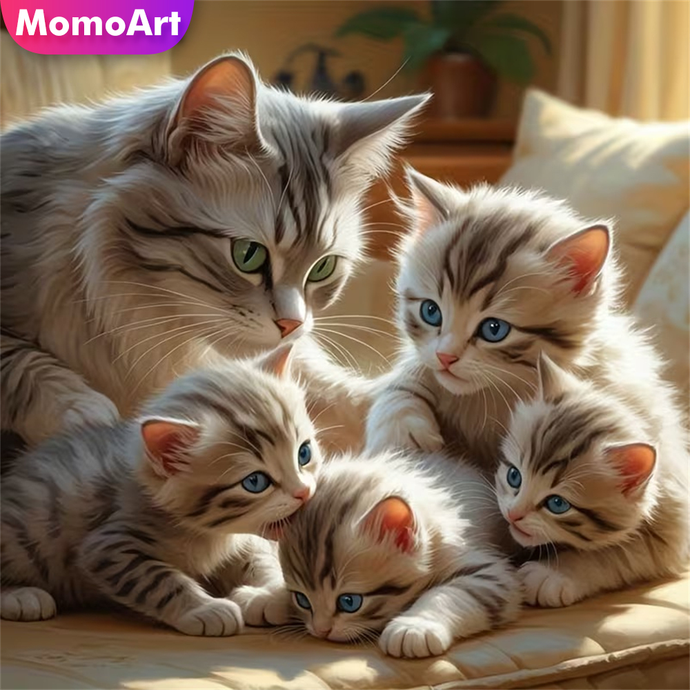 Momoart DIY Diamond Mosaic Cat - Resin Craft For Beginners ulasan dan harga