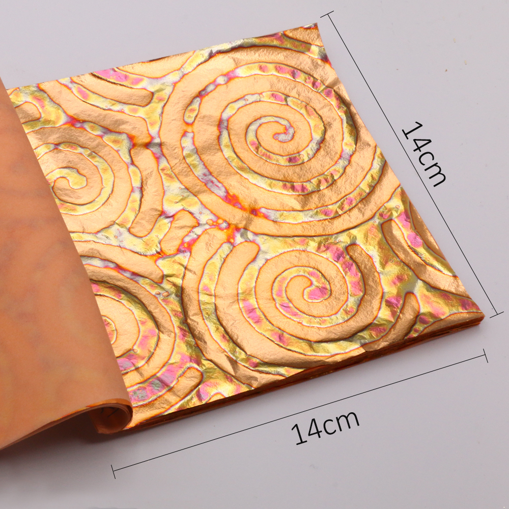 DIY 25 Sheets 14cm Booklets Va - Gold Foil Flakes ulasan dan harga