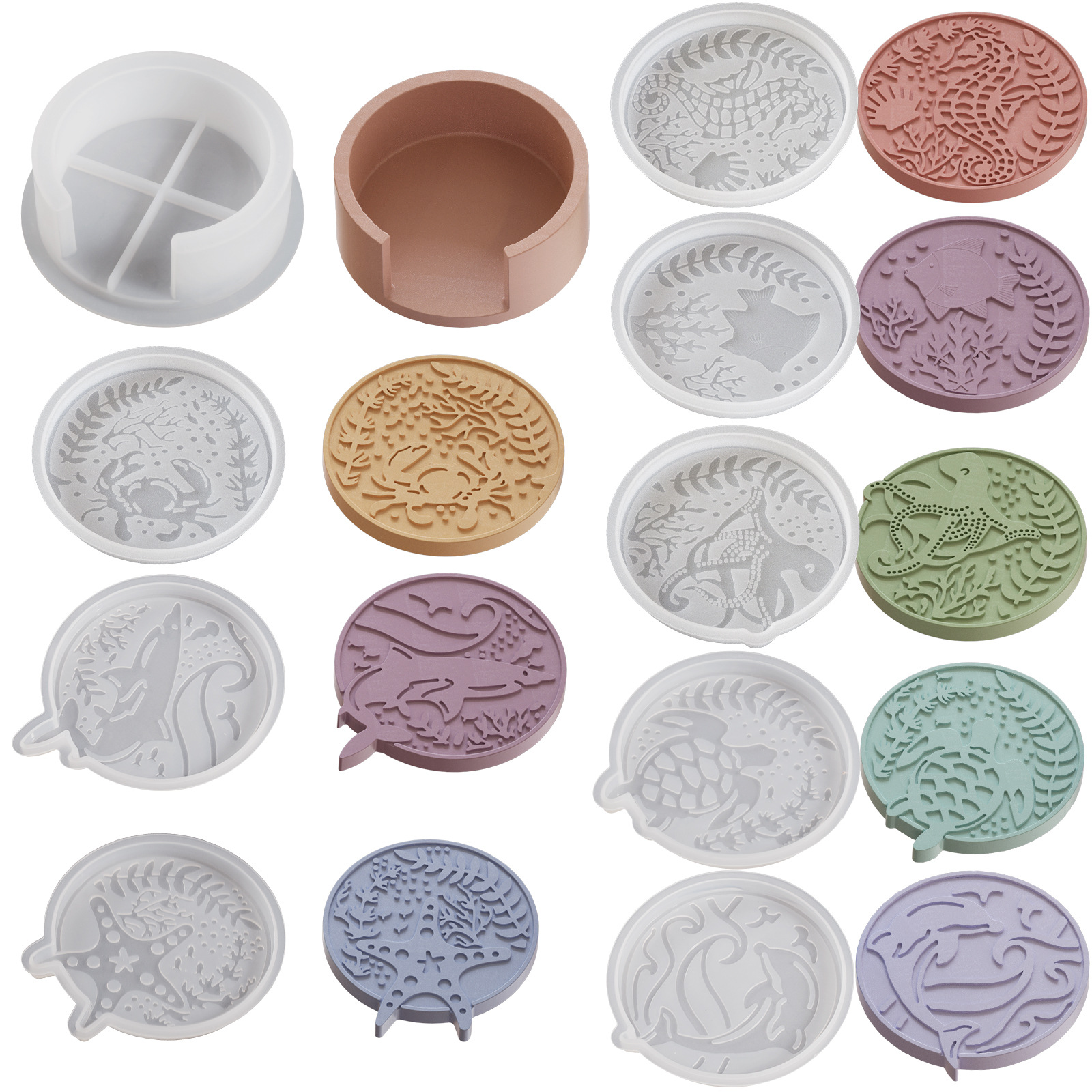 Plaster Coaster Storage Base M - Resin Ocean Wave Mold ulasan dan harga