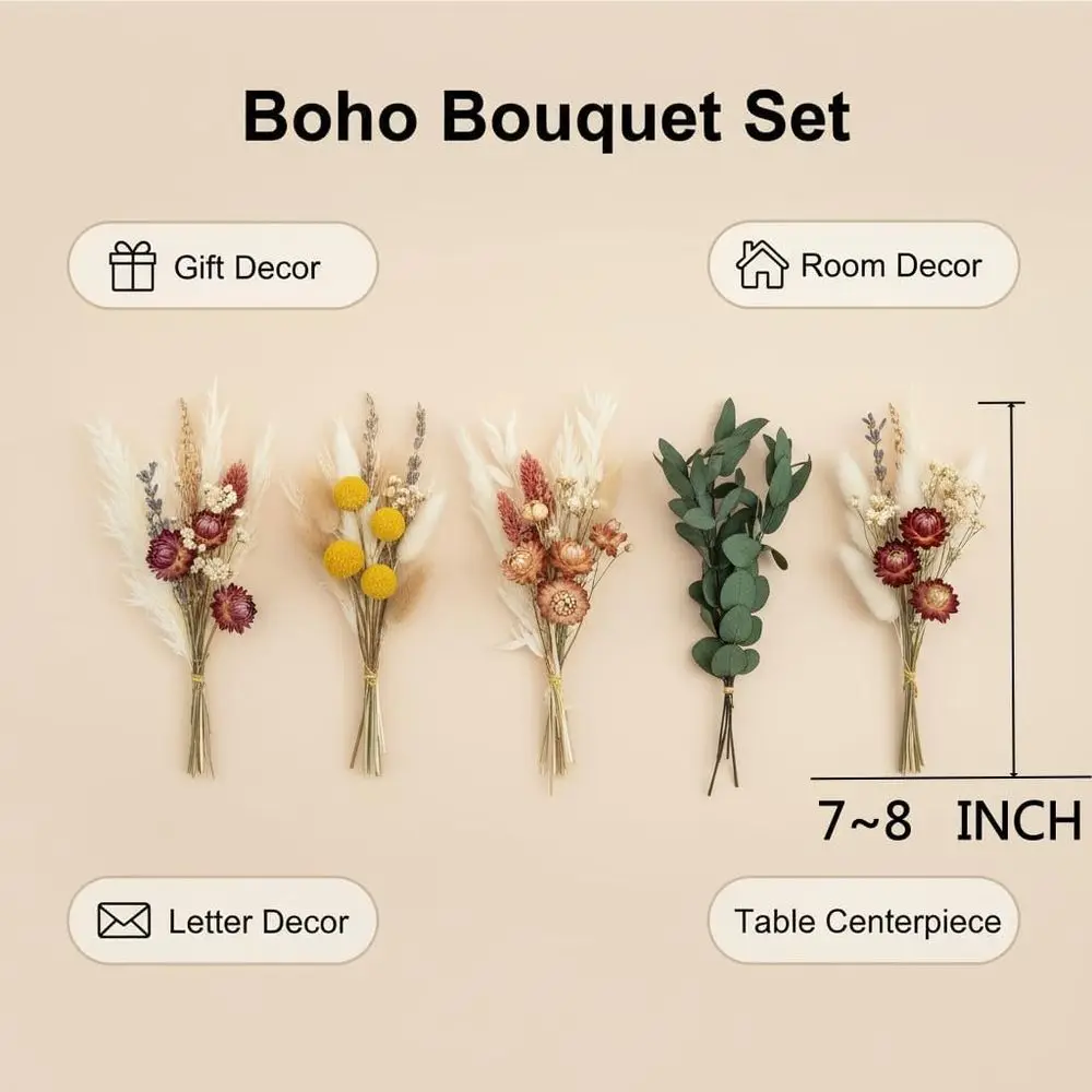 Natural Dried Flower Set, Mini - Dried Flower Bulk ulasan dan harga