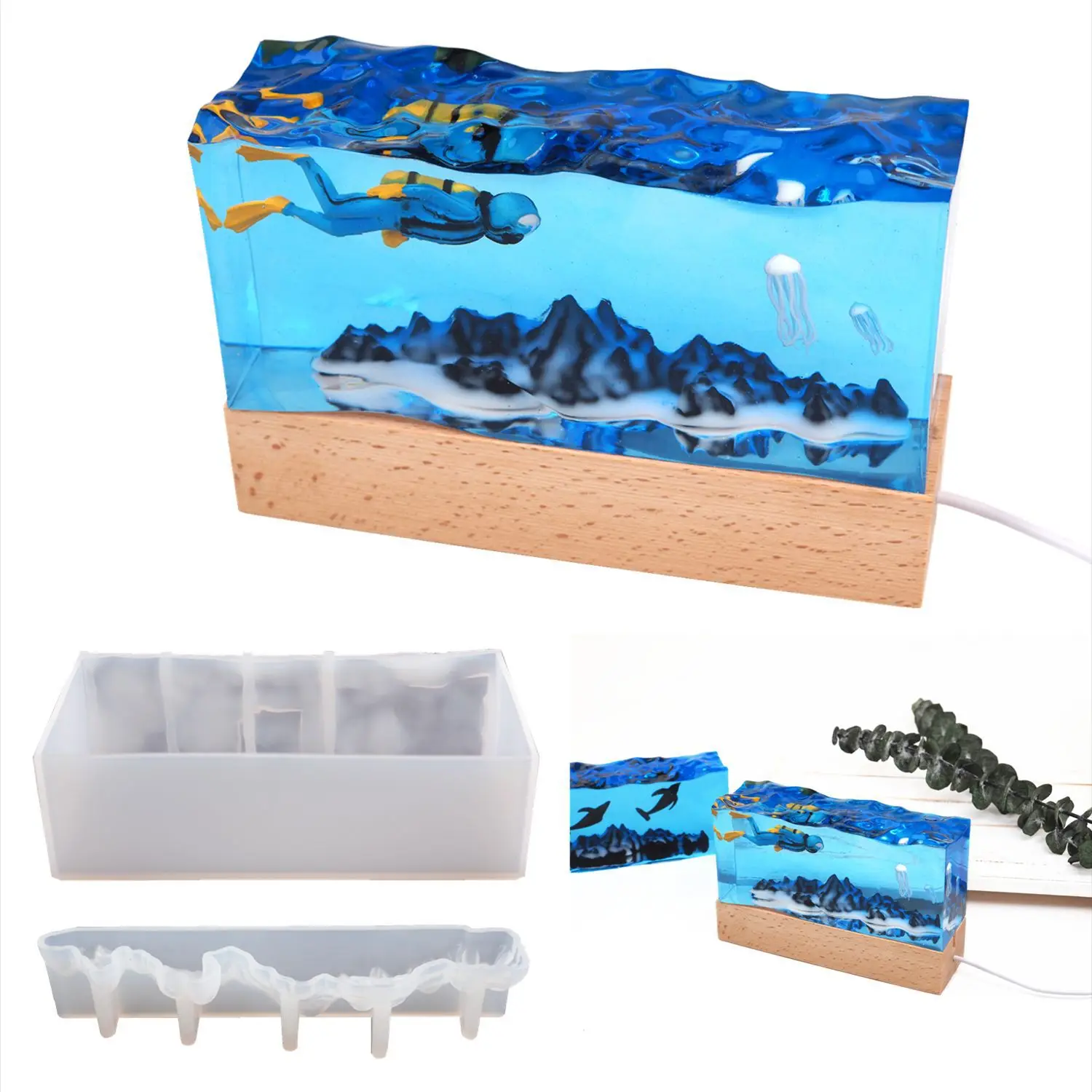 1set New Sea Wave Resin Mold,  - Resin Ocean Wave Mold ulasan dan harga