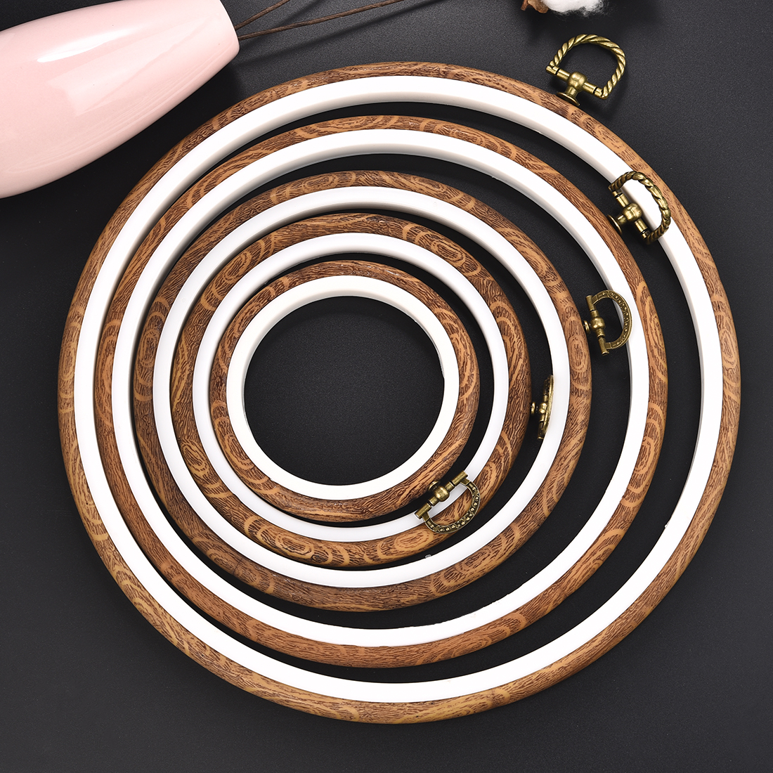 Imitated Wood Round,Oval Diffe - Wood Ring Blank ulasan dan harga
