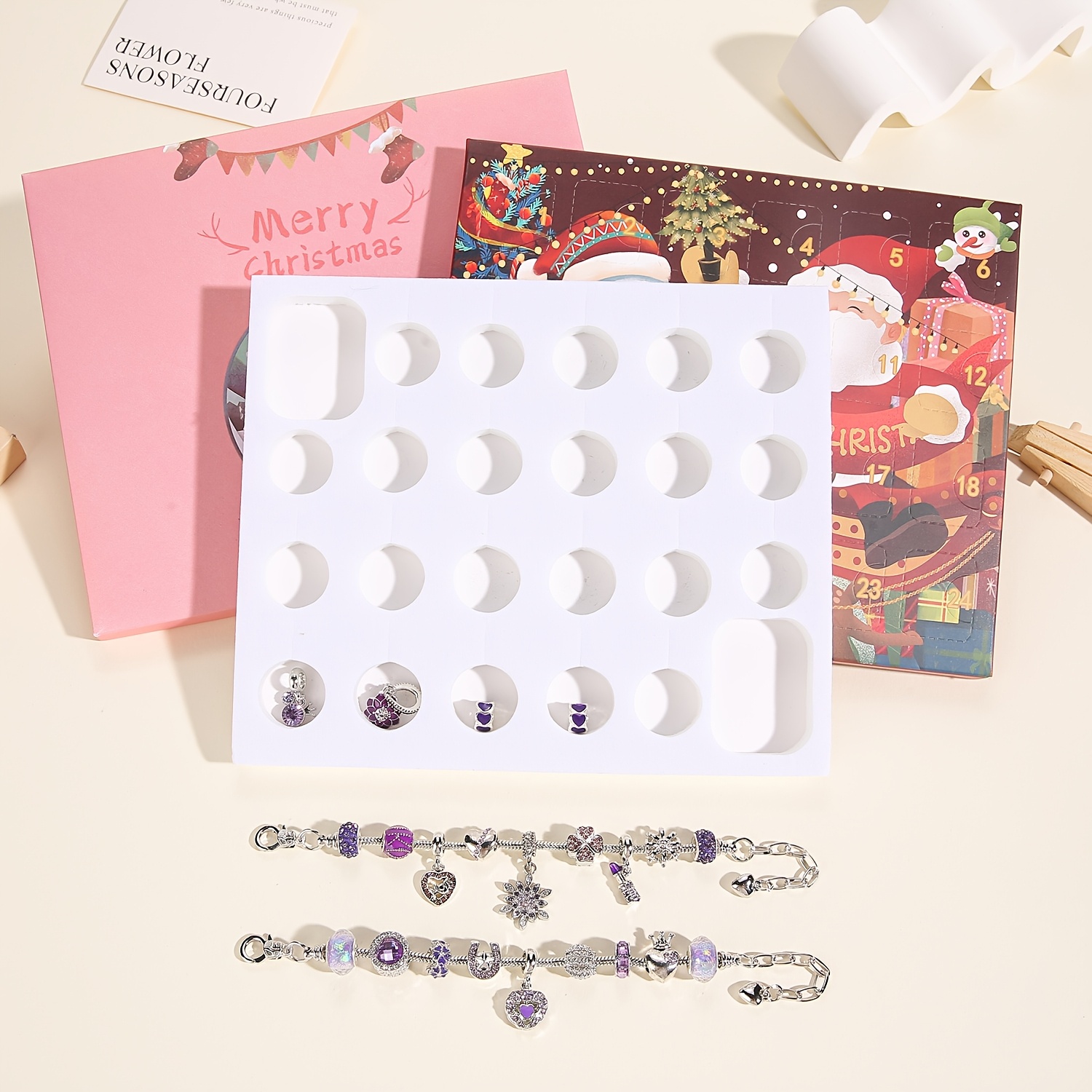 Christmas purple beads DIY jew - Resin Jewelry Kit ulasan dan harga