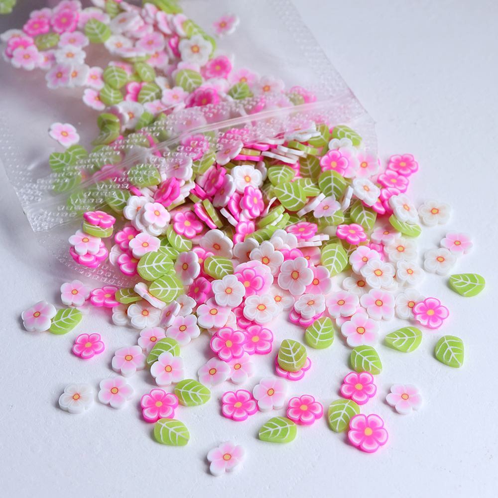 10g Pink Flowers Polymer Clay  - Flower Preservation Resin ulasan dan harga