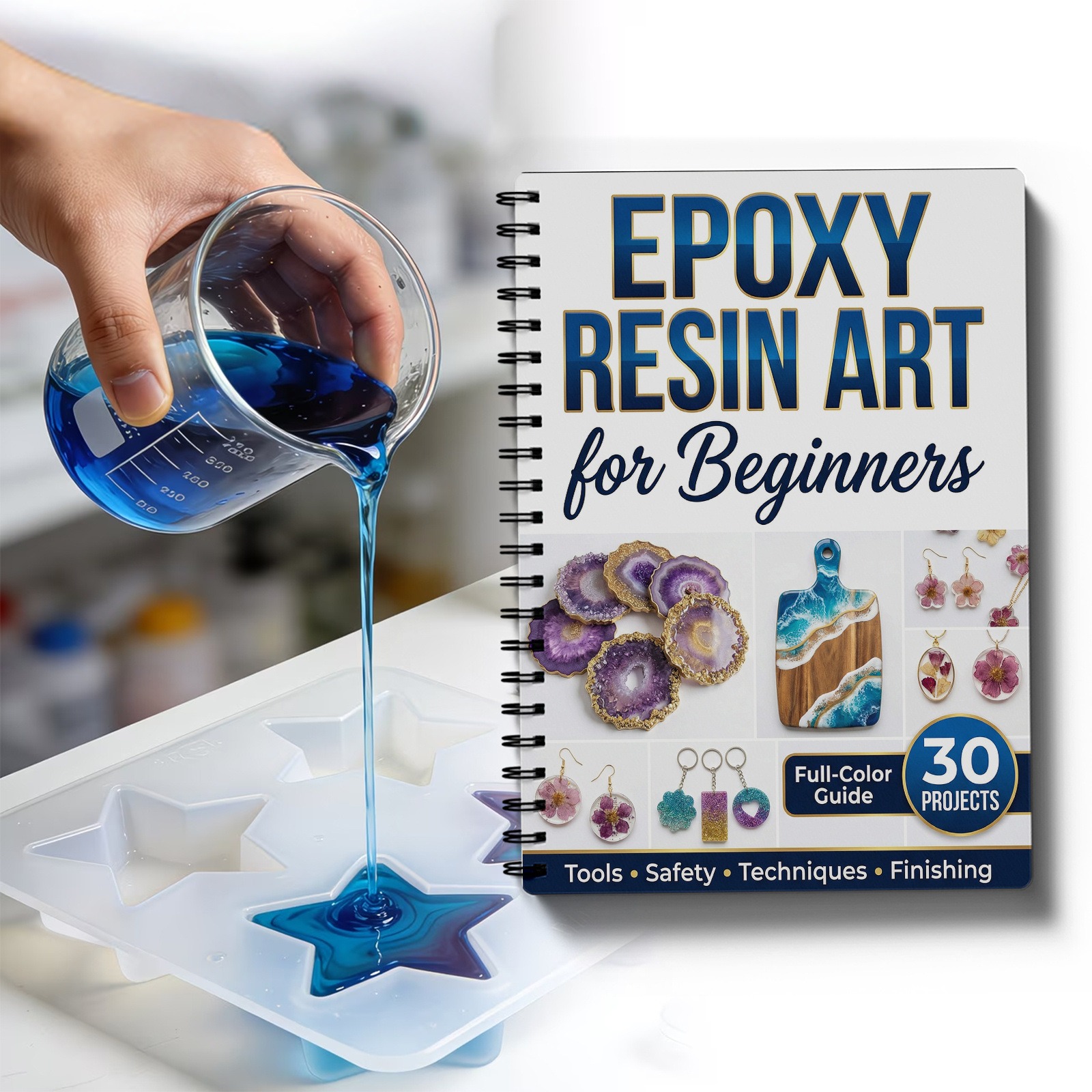 Epoxy Resin Art Book Guide Lea - Resin Craft For Beginners ulasan dan harga