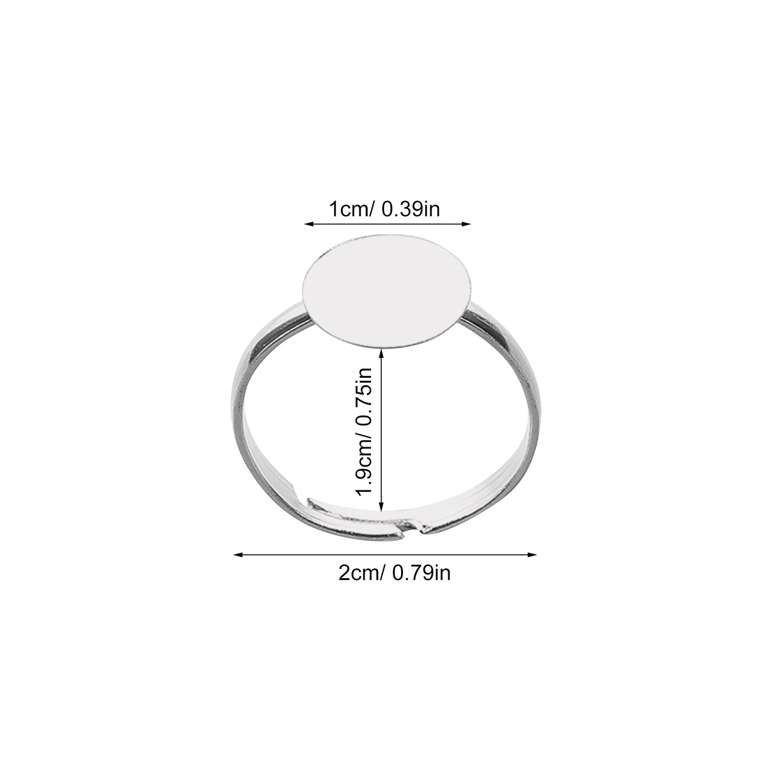 20Pcs Adjustable Blank Ring Fi - Resin Craft Supplies ulasan dan harga