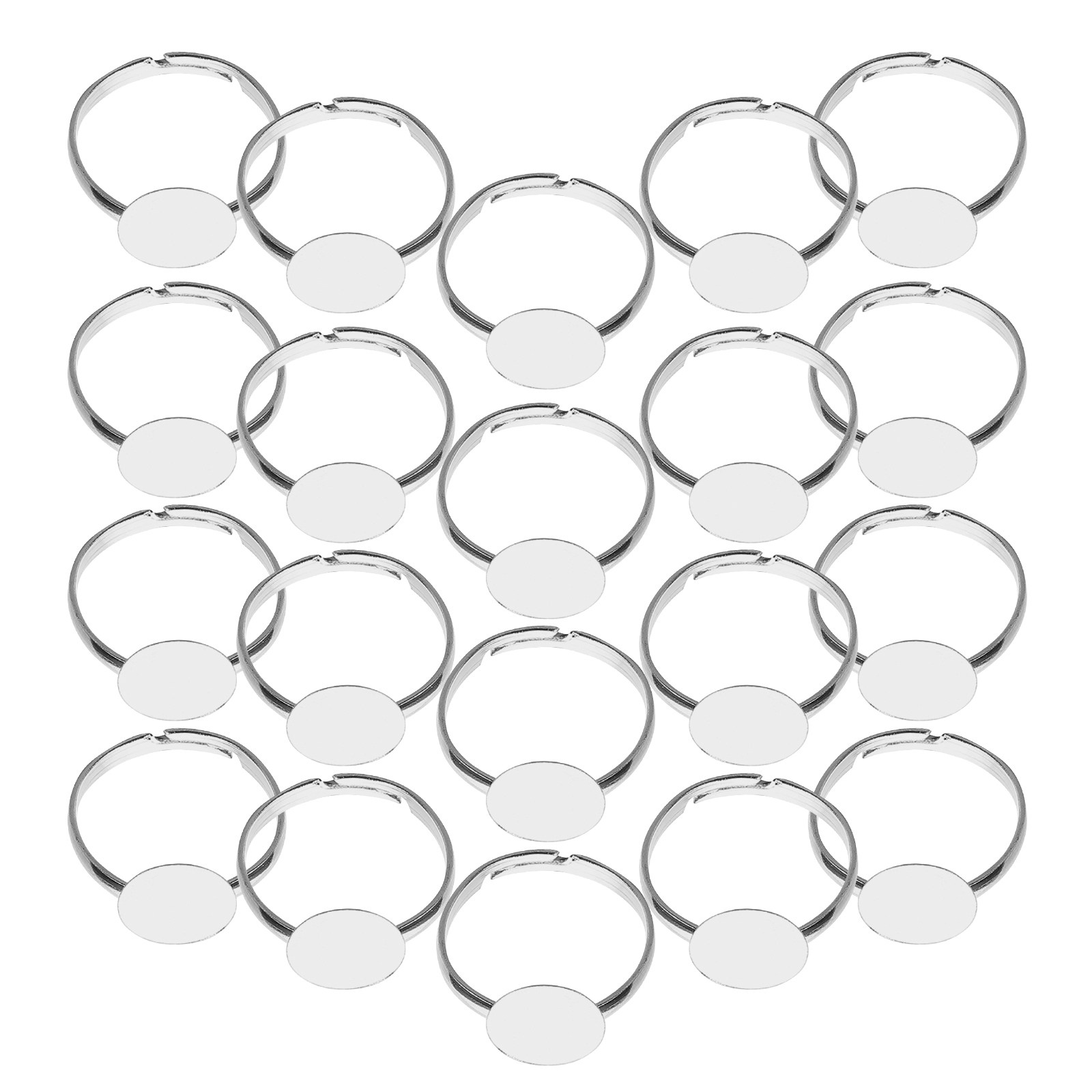 20Pcs Adjustable Blank Ring Fi - Resin Craft Supplies ulasan dan harga