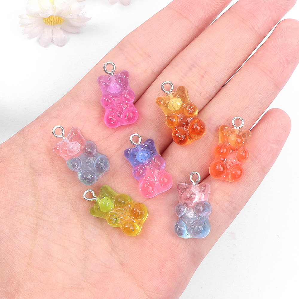 60pcs Dual Color Resin Bear Sh - Resin Craft Supplies ulasan dan harga