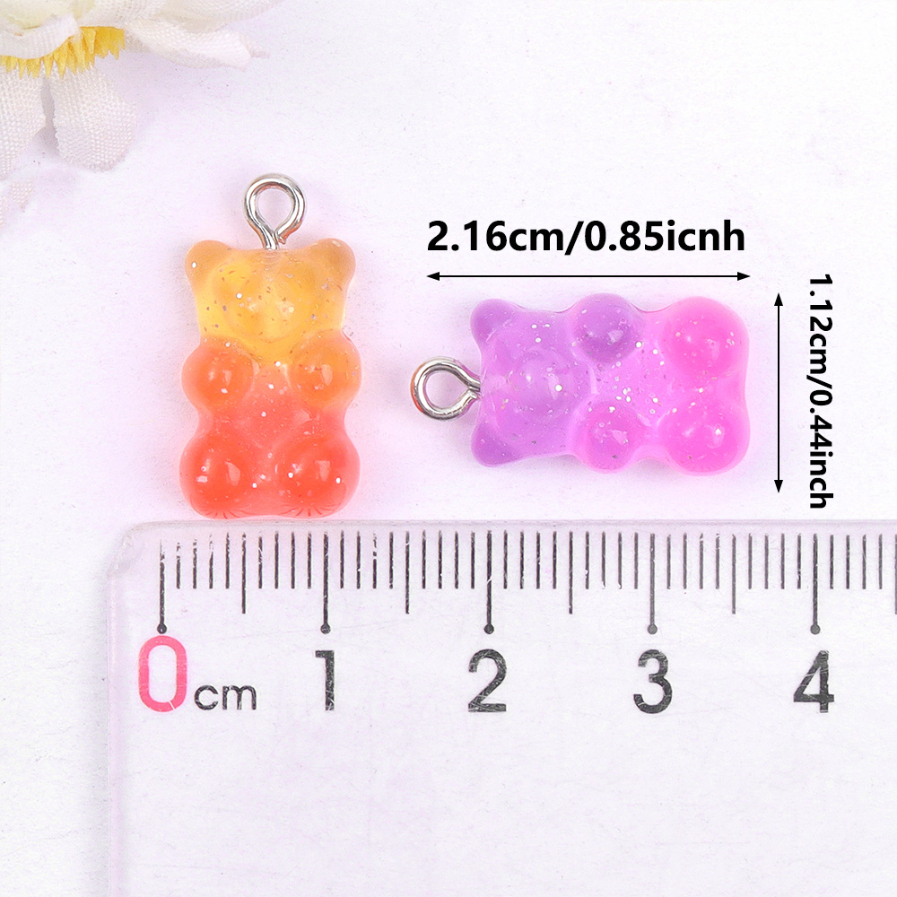 60pcs Dual Color Resin Bear Sh - Resin Craft Supplies ulasan dan harga