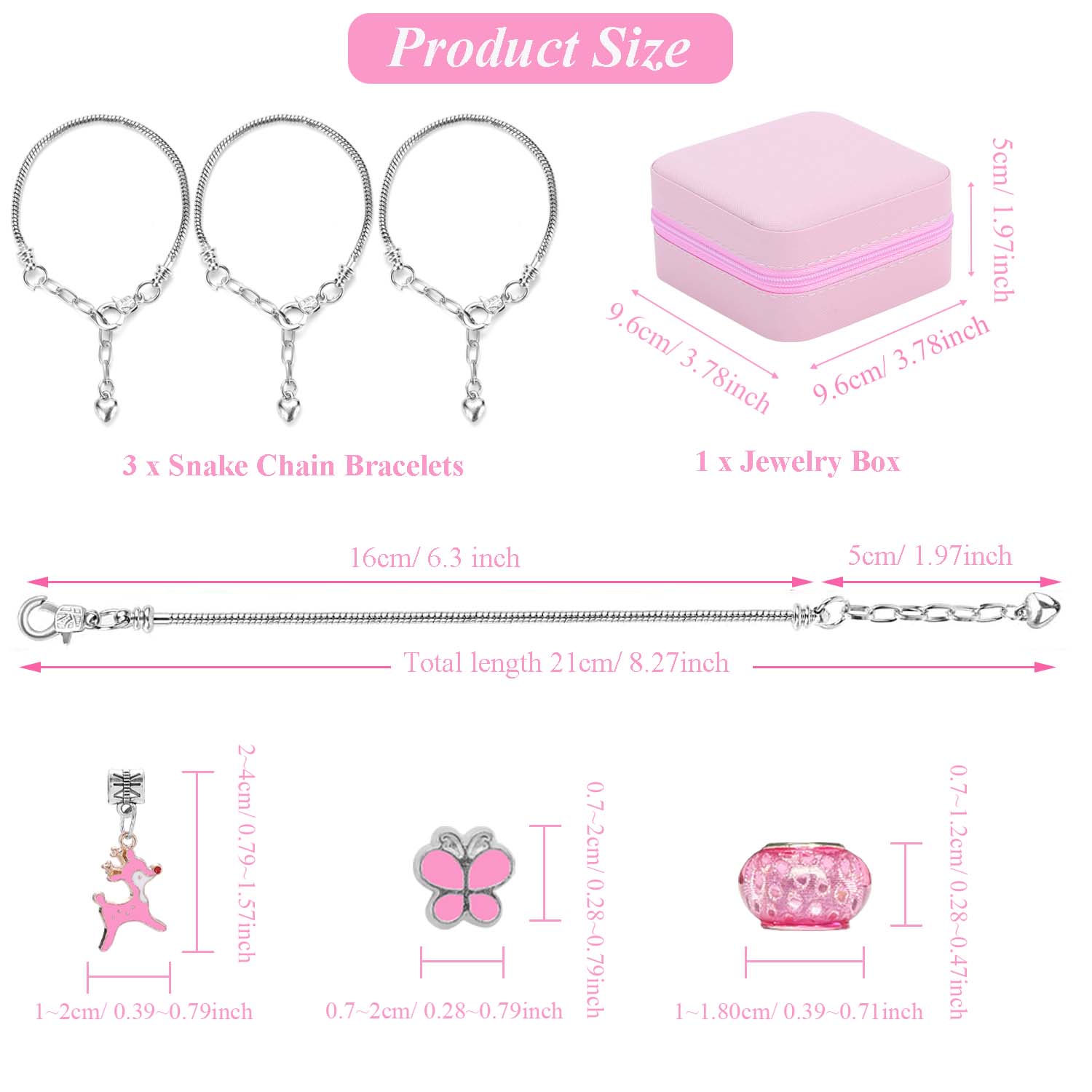68pcs pink beaded jewelry set, - Resin Craft Kit ulasan dan harga